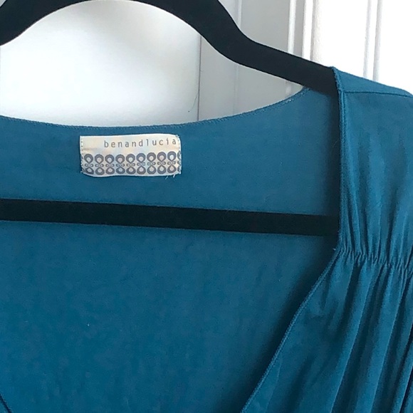 Gathered Ben & Lucia (Anthropologie) Wrap top - Picture 3 of 4